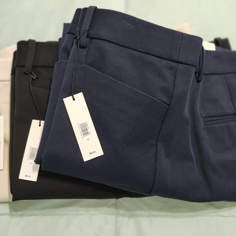 Banana Republic Sloan Women's Straight Leg Pants. Available In Cream Or Navy.